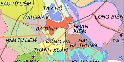 Քարտեզ շրջան հա-Դոնգ Hanoi